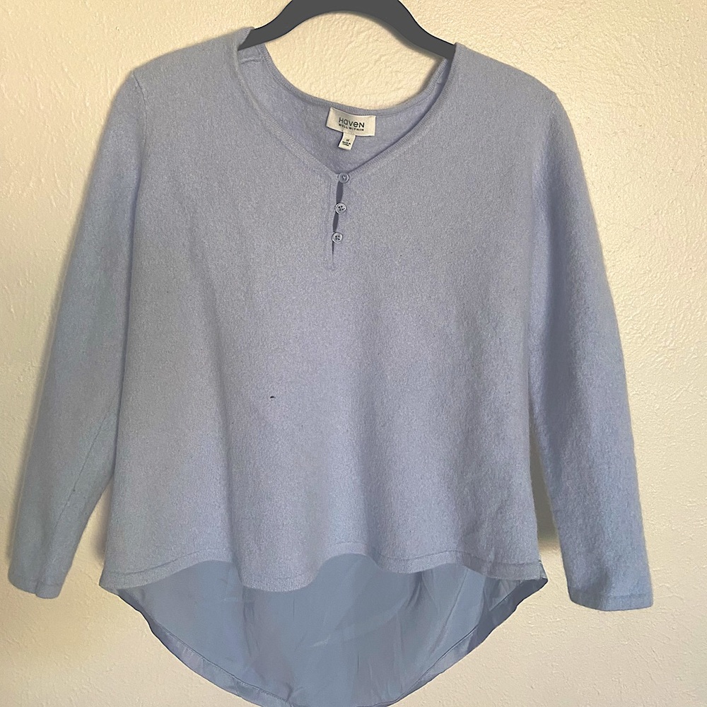 Powder Blue Cashmere Silk Sweater